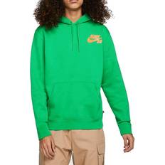 Nike SB Icon Pullover Skate Hoodie Unisex - Lucky Green/Total Orange