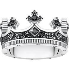 Thomas Sabo Crown Ring - Silver/Black