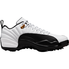 36 ⅔ - Women Golf Shoes Nike Air Jordan 12 Low - White/Metallic Gold/Taxi/Black