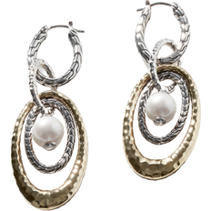 John Hardy Palu Drop Link Transformable Earring - Silver/Gold/Pearl