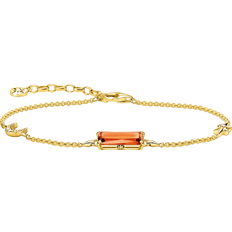 Thomas Sabo Star and Moon Bracelet - Gold/Orange/Transparent