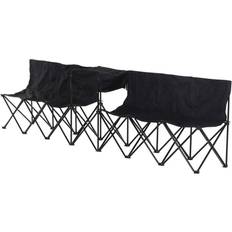 OutSunny Camping Chairs OutSunny 6 Seater Portable Bench System with Cool Bag