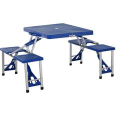 Camping Tables Outsunny Picnic Table Chair Set 4 Seat