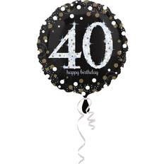 Svart 40-års heliumballong