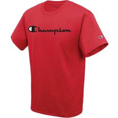 Cotton - Unisex T-shirts & Tank Tops Champion Classic Script Logo T-shirt Men's - Scarlet