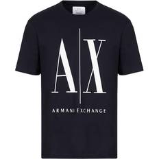 Armani Tops Armani Icon Logo Cotton Graphic T-shirt - Navy