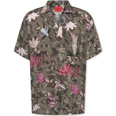 HUGO BOSS Ellino Foliage Print Camp Shirt - Miscellaneous