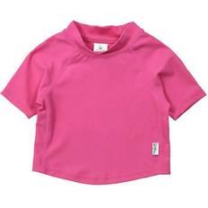 Pink UV Shirts Green Sprouts Short Sleeve Rashguard Shirt - Hot Pink