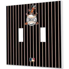 Strategic Printing Baltimore Orioles1954-1963 Cooperstown Pinstripe Double Toggle Light Switch Plate