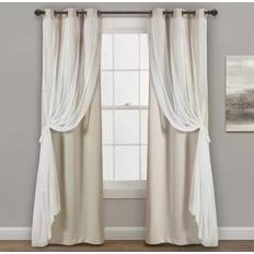 Lush Decor Sheer Window Curtains 96.52x160.02cm
