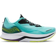Suede - Women Running Shoes Saucony Endorphin Shift 2 W - Cool Mint/Acid