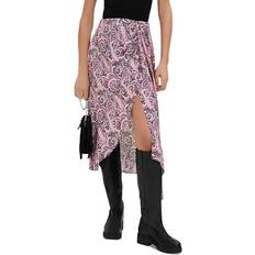 Maje Apollo Asymmetric Paisley Skirt - Pink