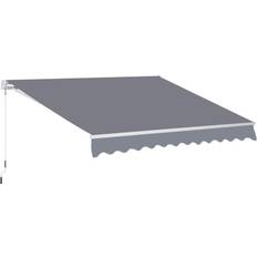 OutSunny Alfresco 3m x 2.5m Manual Awning Canopy, Grey