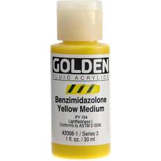 Golden Fluid Acrylics benzimidazalone yellow medium 1 oz