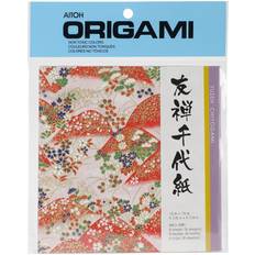 Origami Paper 5.875"X5.875" 8 Sheets-Yuzen Washi Red