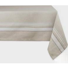 Design Imports French Stripe Tablecloth White (264.16x152.4cm)