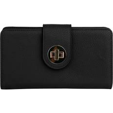 Buxton Solid Pebbled Boxed Super Organizer Wallet - Black