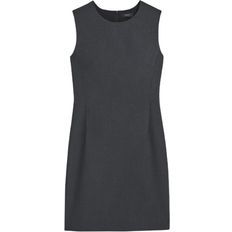 Wool Dresses Theory Sleeveless Fitted Dress - Charcoal Melange