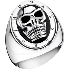 Men - Silver Rings Thomas Sabo Skull Ring - Silver/Black/Onyx