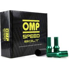 OMP Set Nuts 27 mm Green 20 uds M14 x 1,25