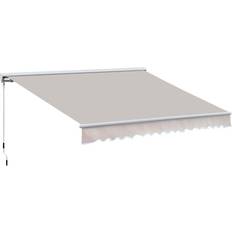 OutSunny Window Awnings OutSunny Alfresco Garden Electric Retractable Canopy 3.5m, white