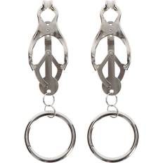 Taboom Butterfly Nipple Clamps with Ring Silver