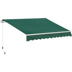 OutSunny Window Awnings OutSunny Alfresco Manual Retractable Garden Canopy 3 x 2m, Green