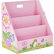 Pink Bookcases Teamson Fantasy Fields Kids Painted Wooden Magic Garden 3-Tiered Bookcase
