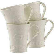 Belleek Pottery Claddagh Cup & Mug 4pcs
