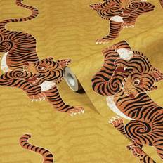 Wallpapers Furn Tibetan Tiger Wallpaper Mustard TTIGER/WP1/MUS