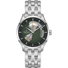 Hamilton Unisex Watches Hamilton Jazzmaster Open Heart Automatic Green Bracelet H32675160