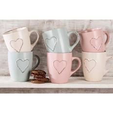 Very Set Of 6 Heritage Heart Set Cup & Mug