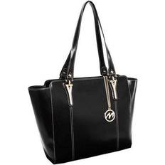 Gold Totes & Shopping Bags McKlein 97515 Alicia Leather Shoulder Tote, Black