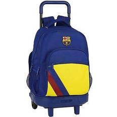 Yellow School Bags FC Barcelona School Rucksack with Wheels Compact