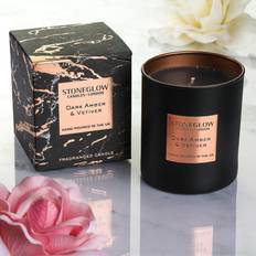 Stone Scented Candles Stoneglow Luna Dark Amber & Vetiver Scented Candle