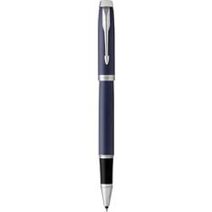 Black Ballpoint Pens Parker IM Matte Blue Chrome Trim Rollerball Pen