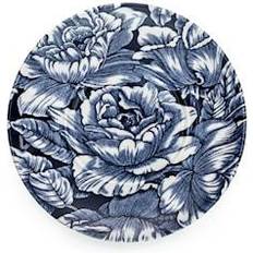 Burleigh Saucer Plates Burleigh Ink Blue Hibiscus Coffee Saucer Plate