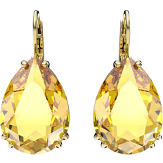 Yellow Jewellery Swarovski Millenia Drop Pear Cut Earrings - Gold/Yellow