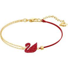Swarovski Iconic Swan Bracelet - Gold/Red/Transparent