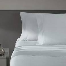 Vera Wang Solid 800-Thread-Count Bed Sheet Blue (259.08x238.76cm)