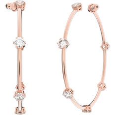 Swarovski Constella Hoop Earrings - Rose Gold/Transparent