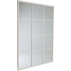 Charles Bentley Mirrors Charles Bentley Large Industrial Window Antique White Wall Mirror