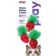 PetStages Straw-Babies Catnip Dental Cat Toy, 3 count