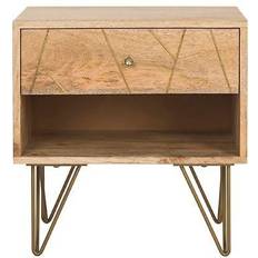 Gold Bedside Tables Safavieh Marigold Bedside Table 48.3x35.1cm