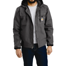 Carhartt Men Clothing Carhartt Relaxed Fit Washed Duck Sherpa-Lined Utility Jacket - Gravel