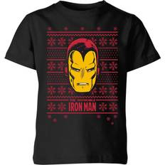 Marvel Tops Marvel Iron Man Face Kids' Christmas T-Shirt 11-12