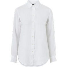Lauren Ralph Lauren Women Blouses Lauren Ralph Lauren Women's plain-coloured long sleeve blouse, White
