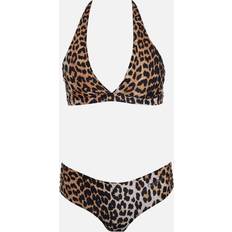 Brown - Women Swimwear Ganni Women's Recycled Printed Core Bottoms Leopard 36/UK