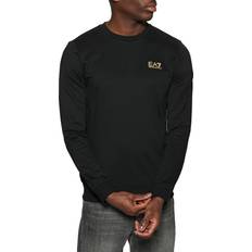 Gold Tops EA7 Men's Core Identity French Terry Sweatshirt Black/Gold