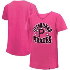 New Era T-shirts New Era Girl's Youth Pirates Jersey Stars V-Neck T-Shirt
